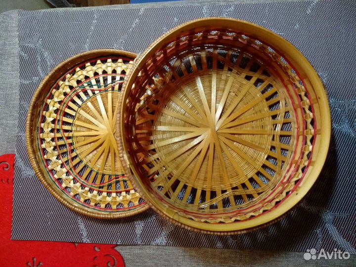 Шкатулка плетёная. СССР