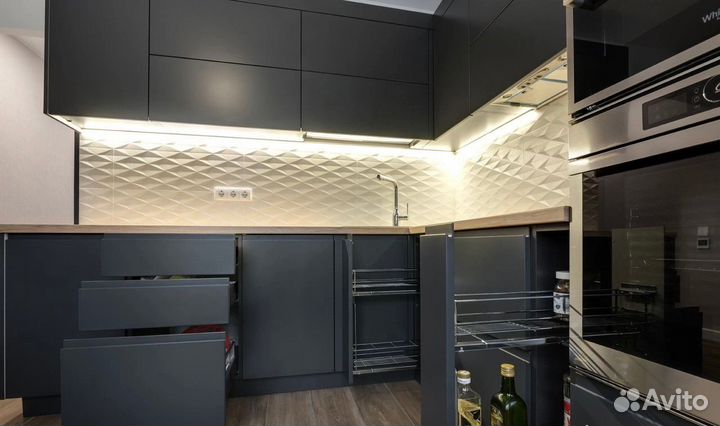 Кухонный гарнитур прямой под потолок