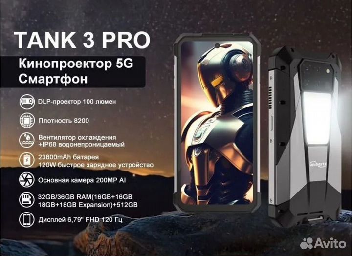 Unihertz 8849 Tank 3 Pro, 16/512 ГБ