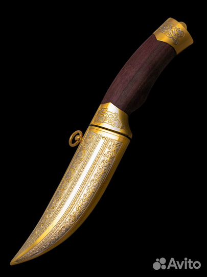 Нож златоустовский подарочный Беркут золотой