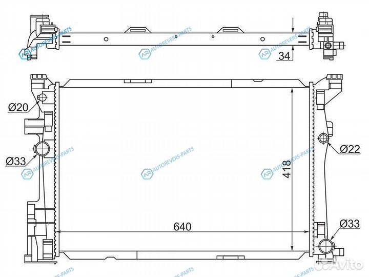 MB0017 Радиатор mercedes CLA C117X117 13