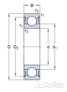 Подшипник SKF 6318 2RS1,2Z/C3