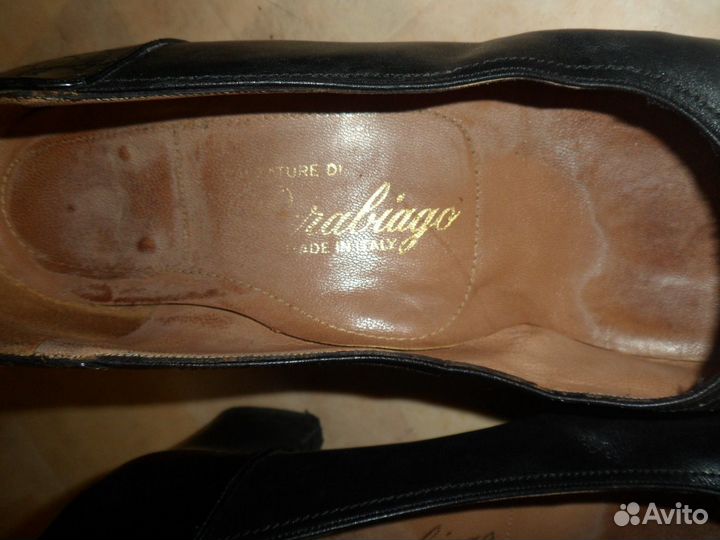 Полностью кожаные (за искл. каблука) туфли, р. 36