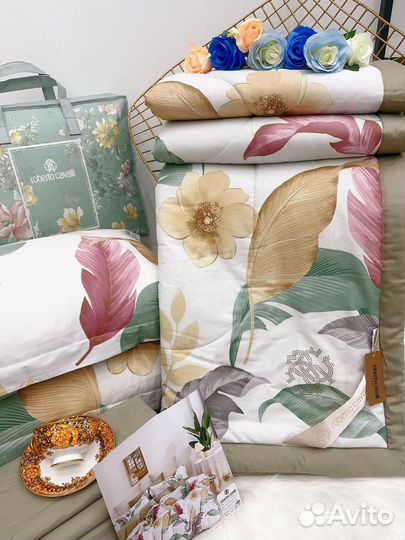 Постельное белье с одеялом Roberto Cavalli хлопок