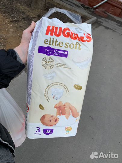 Подгузники трусики Huggies elite soft 3 (6-11 кг)