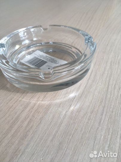 Пепельница стеклянная, 9 см, новая