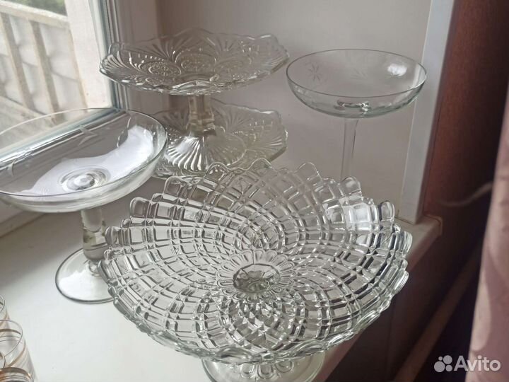 Вазы, салатники. Хрусталь, стекло