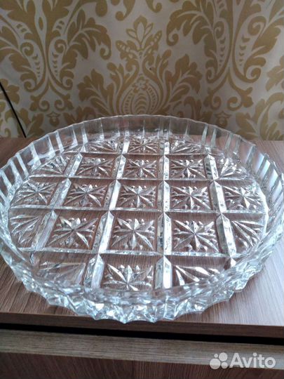 Блюдо хрустальное СССР