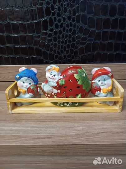 Набор для специй с салфетницей