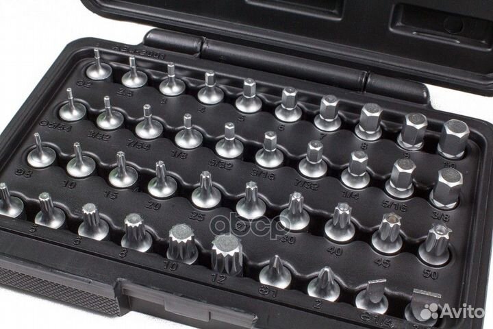 Набор головок коротких 1/4 с вставками 40 пр. A