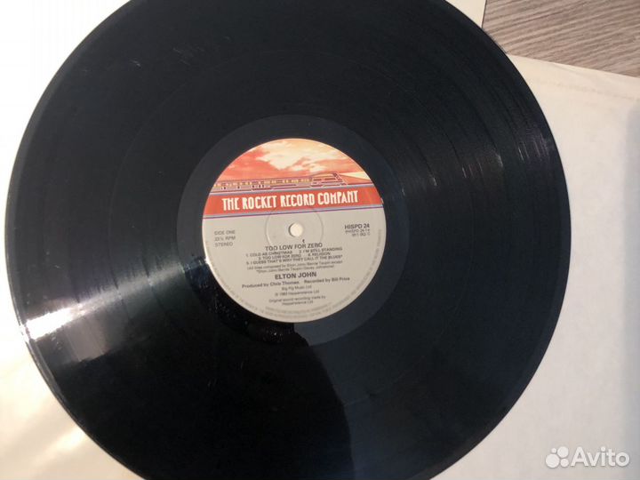 Elton John Too Low For Zero lp, UK