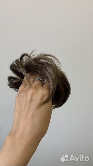 Натуральный хвост, резинка,пряди на заколках
