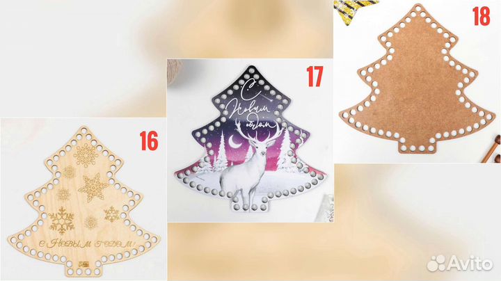 Донышки для вязания корзин из фанеры с принтом