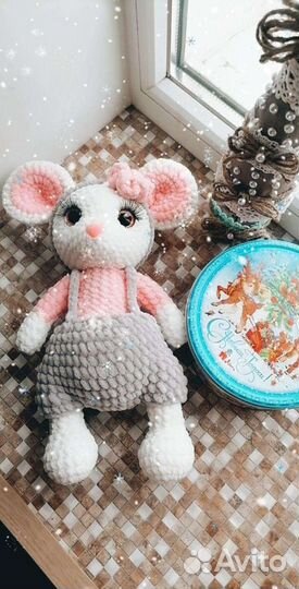 Вязаные игрушки из плюшевой пряжи в наличии и на з