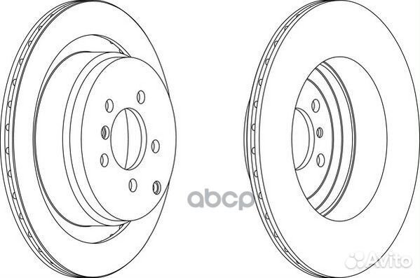 Диск тормозной LR range rover 05- задн. (мин. 2