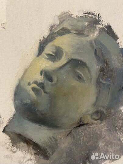 Этюд с гипсовой головой