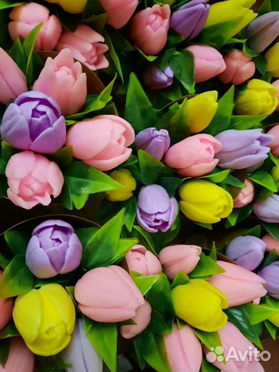 Тюльпаны, подарки из мыла