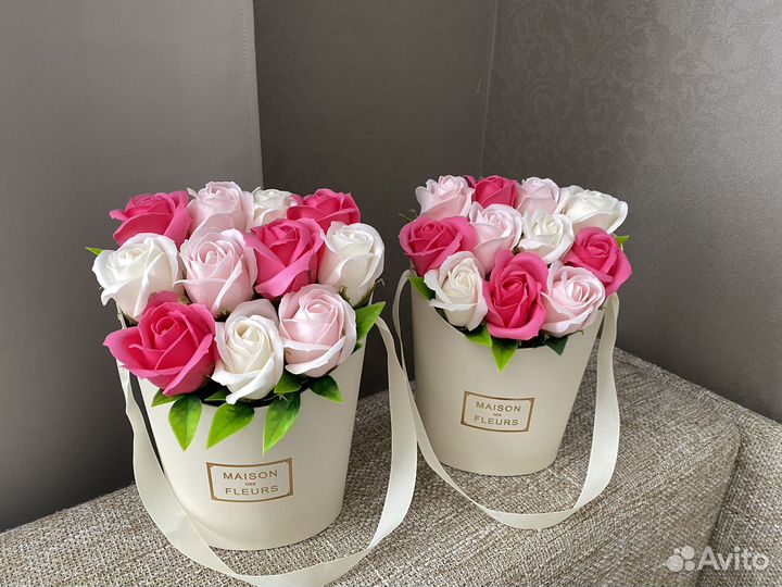 Букет из мыльных роз