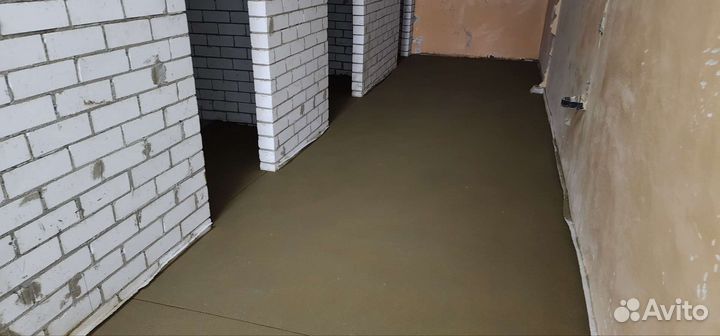 Стяжка механизированная пола, полусухая стяжка