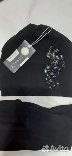 Комплект шапка и снуд женский