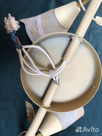 Люстра 4 плафона муранское стекло