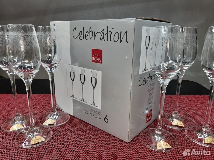 Набор из 6 рюмок для ликера Чехия Celebration