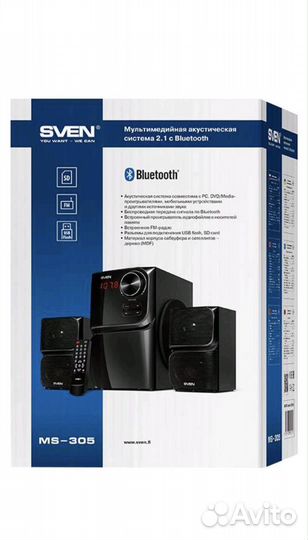 Акустическая система Sven MS-305 Bluetooth колонки
