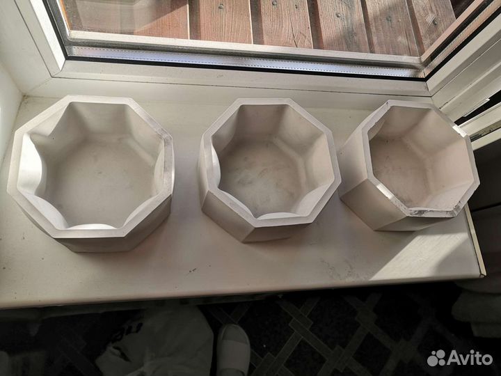 Цветочный горшок, кашпо из гипса