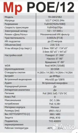 Камера видеонаблюдения