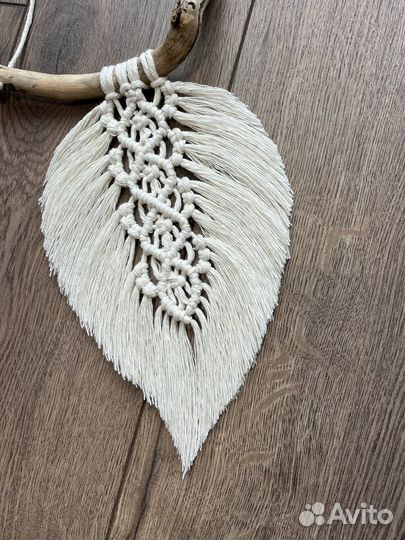 Макраме панно листья hm home zara home