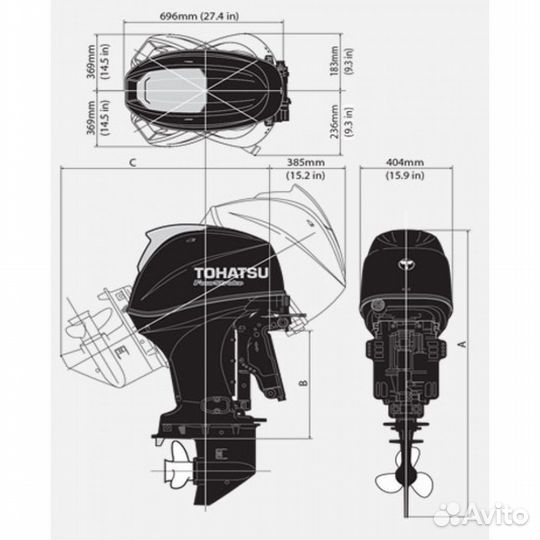 Лодочный мотор Tohatsu MFS 50 А ETS