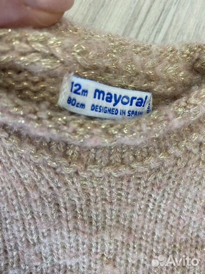 Теплый свитер для девочки 1 год