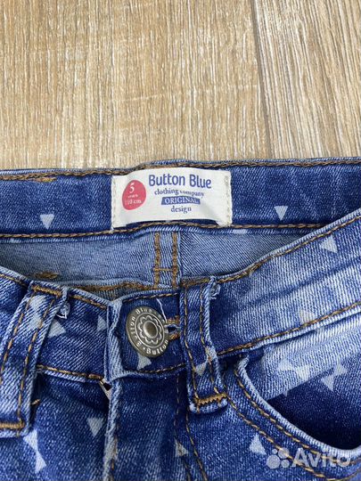 Новые джинсы для девочки button blue 110 р-р