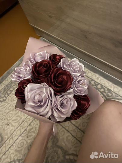 Букет из атласных лент