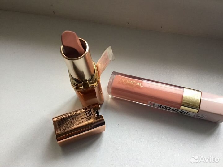 Loreal помада и блеск нюдовая серия оригинал