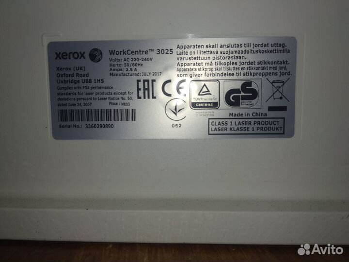Принтер мфу WorkCentre Xerox 3025NI