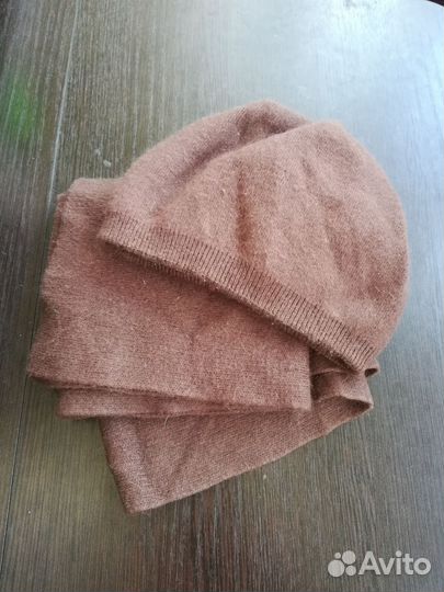 Женский шарф и шапка зимняя