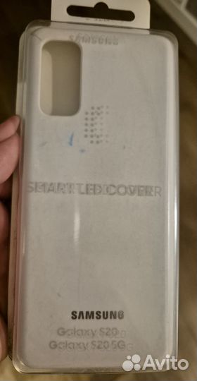 2 чехла Samsung SMART clear view cover s20