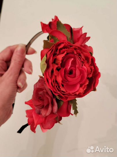 Ободок из цветов ручной работы