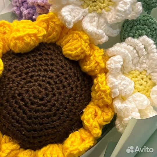 Букет цветов из пряжи