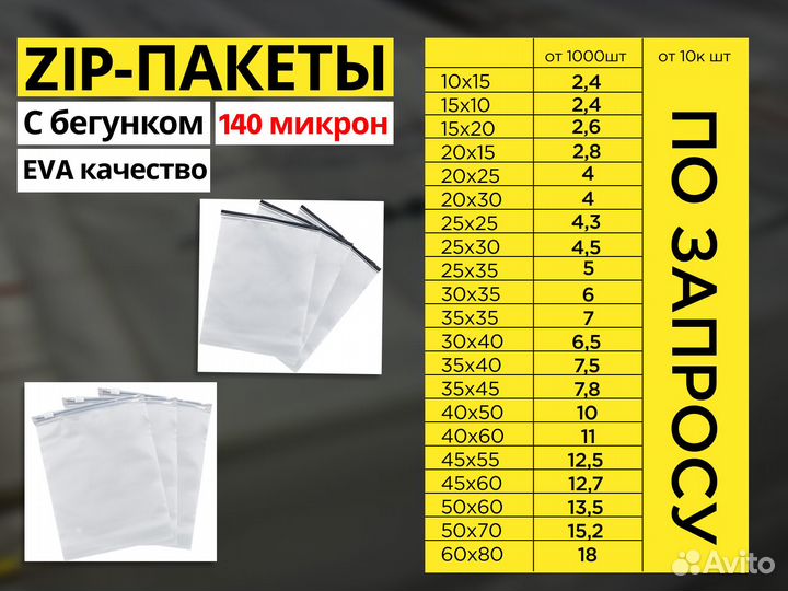Пакеты зип лок с бегунком (зиплок, ziplock)