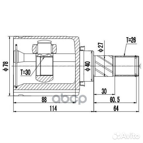 Шрус внутренний перед лев Z87609R Zikmar