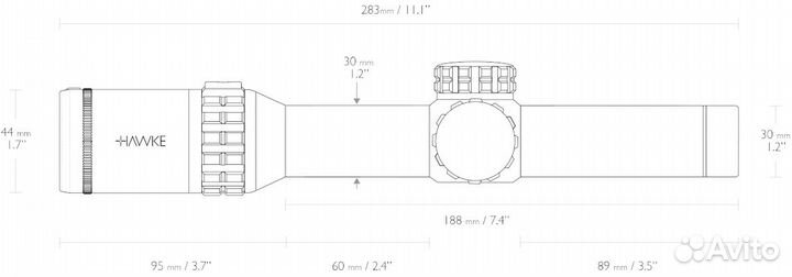 Оптический прицел Hawke Frontier 30 1-6x24 IR (Ta