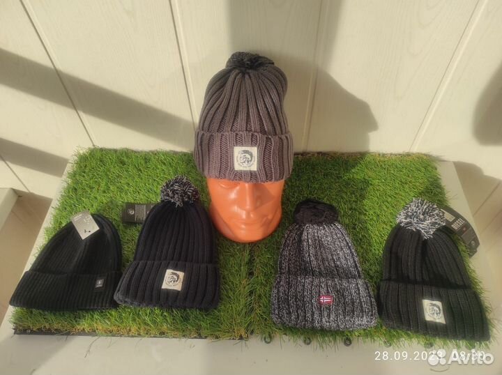 Шапка Napapijri Вязаная Люкс Качества