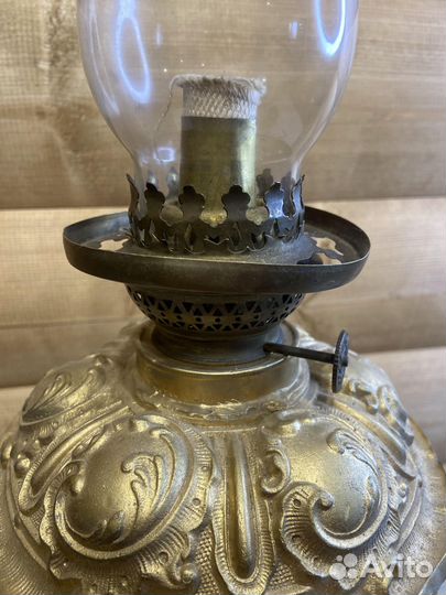 Керосиновая Лампа Шпиатр С Морской Темой 19 Век