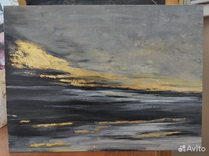 Картина акрилом абстракция 