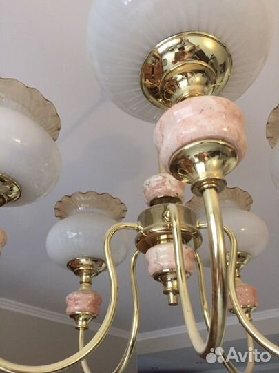 Люстра с ониксом. Югославия. 80е годы