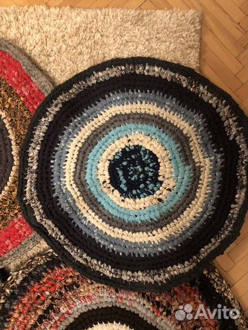 Коврики круглые вязанные