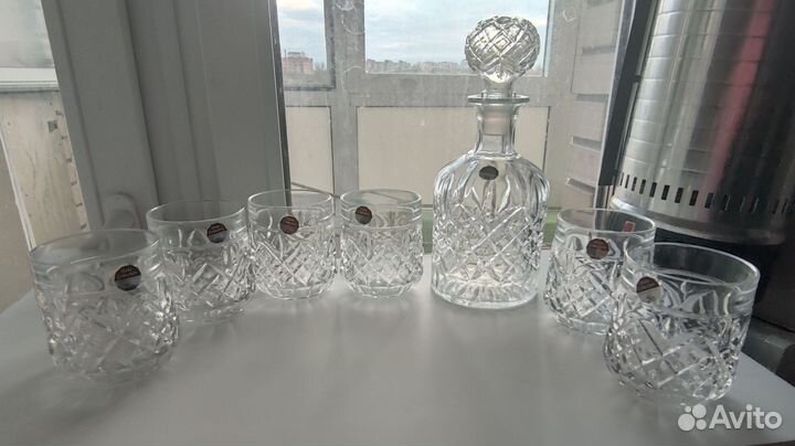 Графин со стаканами под коньяк и брэнди Австрия