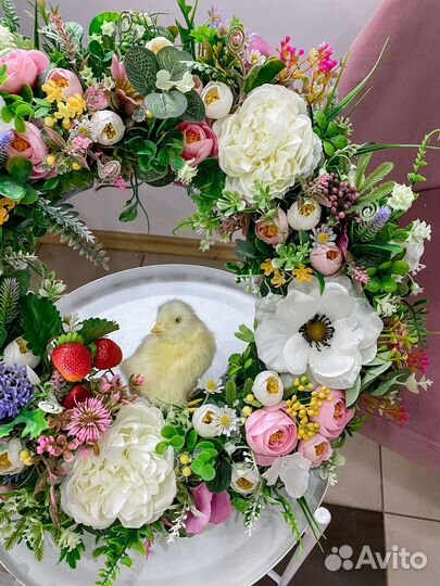 Венок с цветами летний